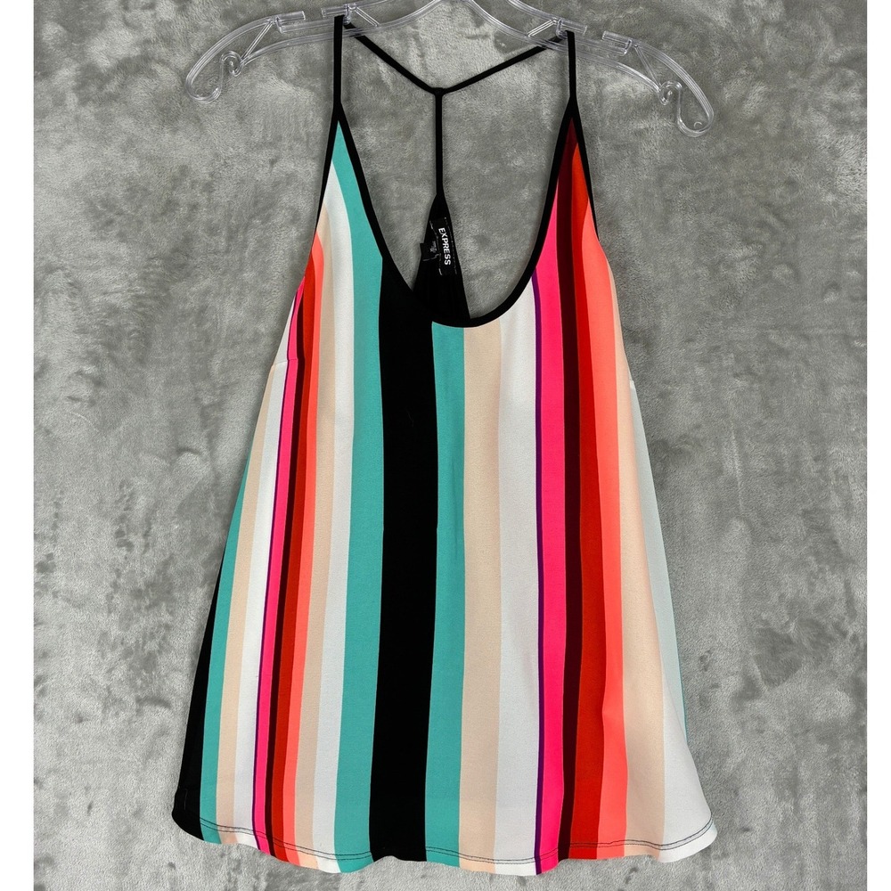 Express Womens Striped Racerback Camisole Tank Top Multicolor Size M